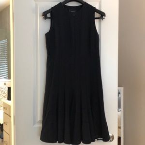 Akris lined fit and flare - navy dress